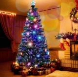 7 ft Pre-Lit Optical Fiber Christmas Artificial Tree