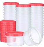 Sieral 36 Pack 8 oz/ 250 ml Reusable Small Plastic Freezer Storage