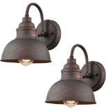 DIRYZON Rustic Wall Sconces Set of 2 Gooseneck Barn Light