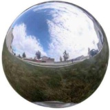 Lily's Home Gazing Globe Mirror Ball in Silver Stainless Steel