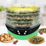 Food Dehydrator, Herb Dryer Machine with 5-stacked BPA-Free Trays, 96H Digital Timer & Overheat