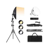 Softbox Lighting Kit, Skytex 16x16in Soft Box | 85W 2700-6400K E27 LED Bulb, Continuous Photography