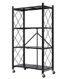 Txxplv 4-Tier Folding Shelf Storage