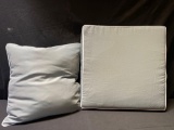 Outdoor Chair Cushion and Pillow Light Gray