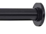 Ivilon Tension Curtain Rod (White and Black) & Mat