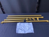 FODUE Industrial Pipe Clothes Rack, Standing Iron Garment Bar