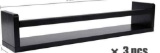 AZSKY Classic Nursery Book Shelves Black Wooden Floating (missing pieces)