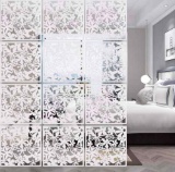 ANMINY 12 PCS Hanging Room Divider Flower Carving Pattern Panels