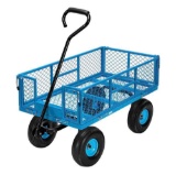 880 Lbs Capacity Mesh Steel Garden Cart Folding Utility Wagon