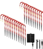 Candy Cane Lights, 24 Pack Upgraded Solar