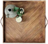 LUIYO Large Ottoman Wood Tray