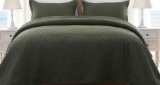 SunStyle Home Quilt Set Queen Olive Green