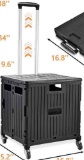 AOSION Foldable Utility Cart with 4 Wheels