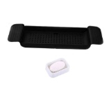 Black Bathtub Caddy Tray, Expandable Bath Shelf, Adjustable Plastic Bathtub Caddy