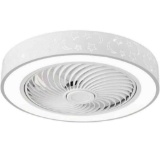COLIY Invisible Enclosed Ceiling Fans and Remote Control Dome Hollow