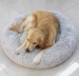 Round Large Breed Dog Bed Washable 35 Inches