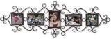 Adeco 5 Openings Decorative Black Metal Filigree Wall Hanging Collage Family Picture Photo Frame