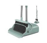 Broom and Dustpan Set, Large Size and Stiff Broom Dust pan with Long Handle, Upright