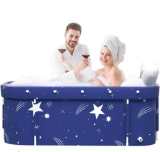 Kiseely Portable Foldable bathtub for Adult, Large Family Soaking Bathtub for SPA, Efficiently