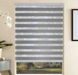 33 x 72 Inches Grey Zebra Roller Shades