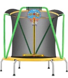 Zupapa Small Trampolines No-Gap Design with Basketball Hoop