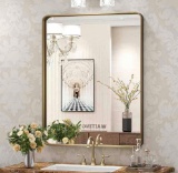 TokeShimi 24x32 Inch Bronze Bathroom Wall Mirror Farmhouse