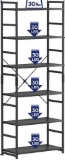 NUMENN 6 Tier Bookshelf