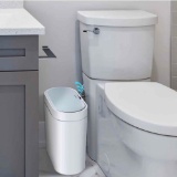 JOYBOS Bathroom Trash Can,3 Gallon Waterproof Automatic Small Bathroom Garbage Can with Lid