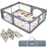 Baby Playpen with Mat, Large Play Yard