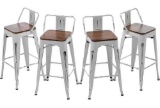 Andeworld Bar Stools Set of 4 Counter Height Stools