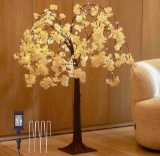LITBLOOM White Cherry Blossom Tree with Lights 4FT