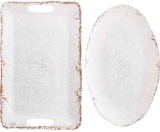 Gibson Home Mauna Melamine and Sweese Oval Serving Platters