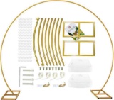 USPOINT 9.5ft Large Size Gold Metal Circle Balloon Arch Decoration