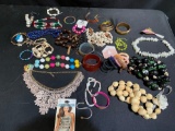 Lot Of Bracelets, Earrings, Lieges & Miscellaneous