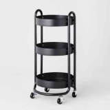 3 Tier Round Metal Utility Cart - Brightroom