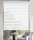 Zebra Blinds for Windows Shades, Horizontal Roller Window Shades Light Filtering Sheer Window