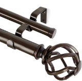 KAMANINA 1 Inch Double Curtain Rods 36 to 72