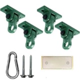 ABUSA Heavy Duty Green Swing Hangers Screws Bolts Included