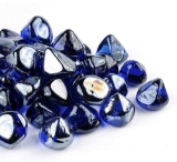 Chilli Cosmos Fire Glass Diamond 1 Inch Fire Pit Glass Rocks for Propane or Gas Fire Pit 20 Pounds
