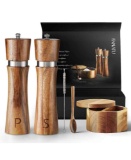 Salt and Pepper Grinder Set - Premium Set Includes Wooden Salt and Pepper Mill