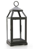 Hosley 14 Inch High Large Clear Glass Iron Classic Style Lantern