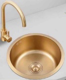 Gold Round Bar Prep Sink