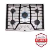 LG 30 in. Recessed Gas Cooktop in Stainless Steel w/5 Burners Including 17K SuperBoil Burner