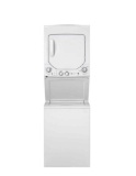 GE - 2.3 Cu. Ft. Top Load Washer and 4.4 Cu. Ft. Gas Dryer Laundry Center - White on White