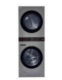 LG - 4.5 Cu. Ft. HE Smart Front Load Washer and 7.4 Cu. Ft. Electric Dryer WashTower with Built-In