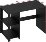 SHW Home Office Computer Desk with Shelves