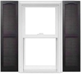 Polaris Homeside Open Louver Vinyl Shutters (1 Pair) 14-1/2in. x 71in.