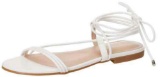 The Drop Women'sFlat Strappy Lace-Up Sandals Size 6.5
