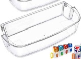 Refrigerator Door Shelf Bin (damaged left) & Refrigerator Organizer Bins Beverage Holder for Fridge