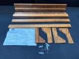 Rustic Wood Wall Mounted Entryway Shoe Holder Racks Set of 2